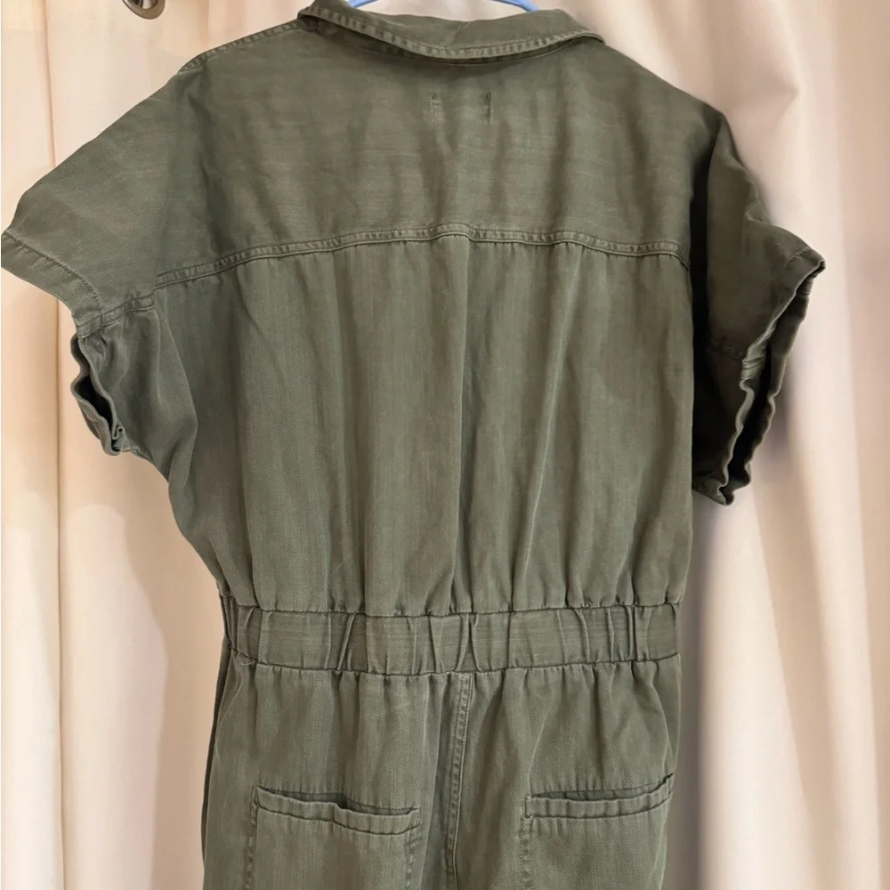Universal Thread Olive Green Jumpsuit with Tie Waist - Picture 3 of 5